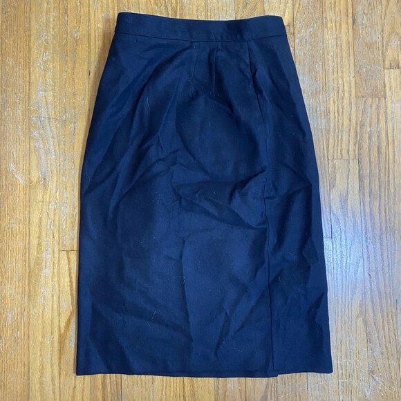 EUC Vintage Black Wool Pencil Skirt Diversity Petite sz 10 - Picture 1 of 4